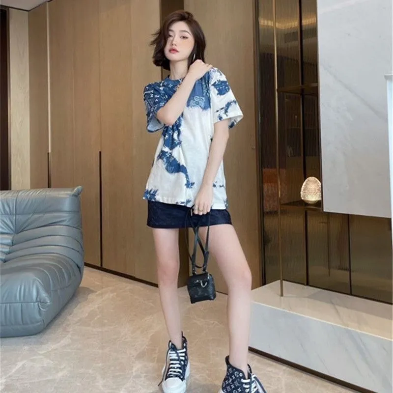 Louis Vuitton/Louis Vuitton Cashew Flower Series Short Sleeve